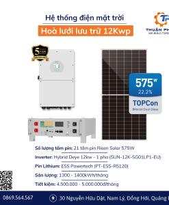 Combo Điện mặt trời hoà lưới lưu trữ